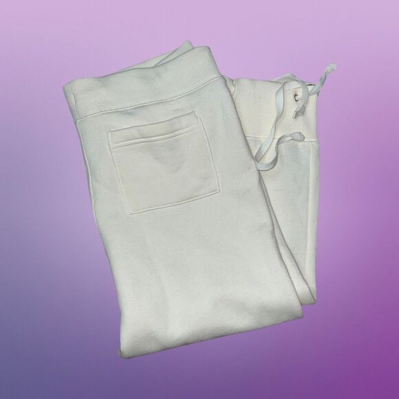 NWT Lady Footlocker Spark Fleece Capri Off White Size Small - Picture 5 of 5